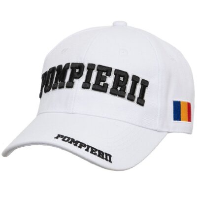 Sapca POMPIERII-Broderie 3D- alba