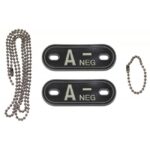Dog-Tags plăcuțe de identificare  A NEG, 3D PVC