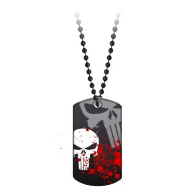 Dogtag craniu cu lant