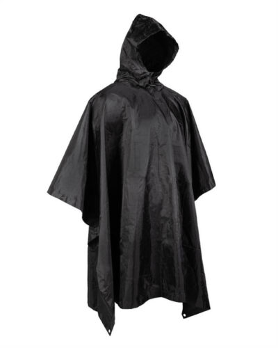 Pelerină de ploaie Poncho Rip-Stop Basic – Mil-Tec – Negru