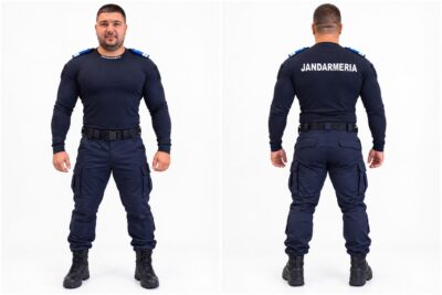 Bluză cu mânecă lungă, gât rotund-Jandarmeria